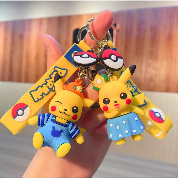 Móc Khóa Pikachu Má Hồng Dễ Thương PVC Loại Tốt