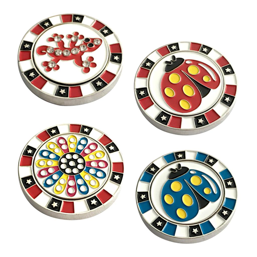 Magnetic Golf Cap Clip Ball Marker Zinc Alloy Golf Training Aids
