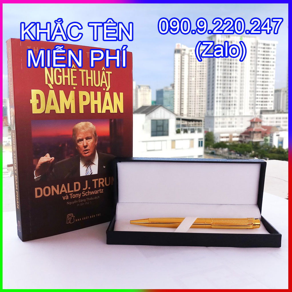 (Gift) Bút ký khắc tên Doanh nhân LC036, mực bi mịn đều ở mọi góc nghiêng