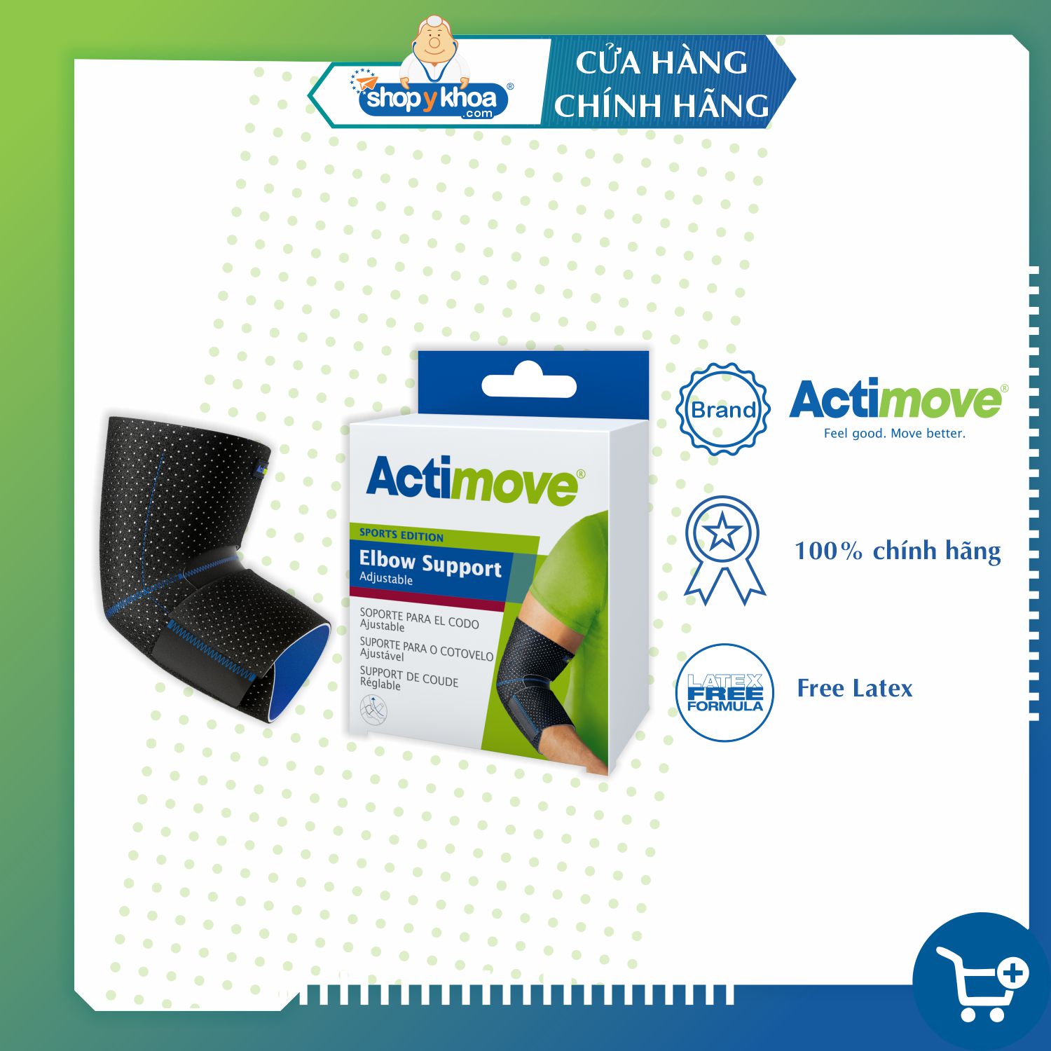 Bó khuỷu tay có đai dán 75617-SPO Actimove Elbow Support