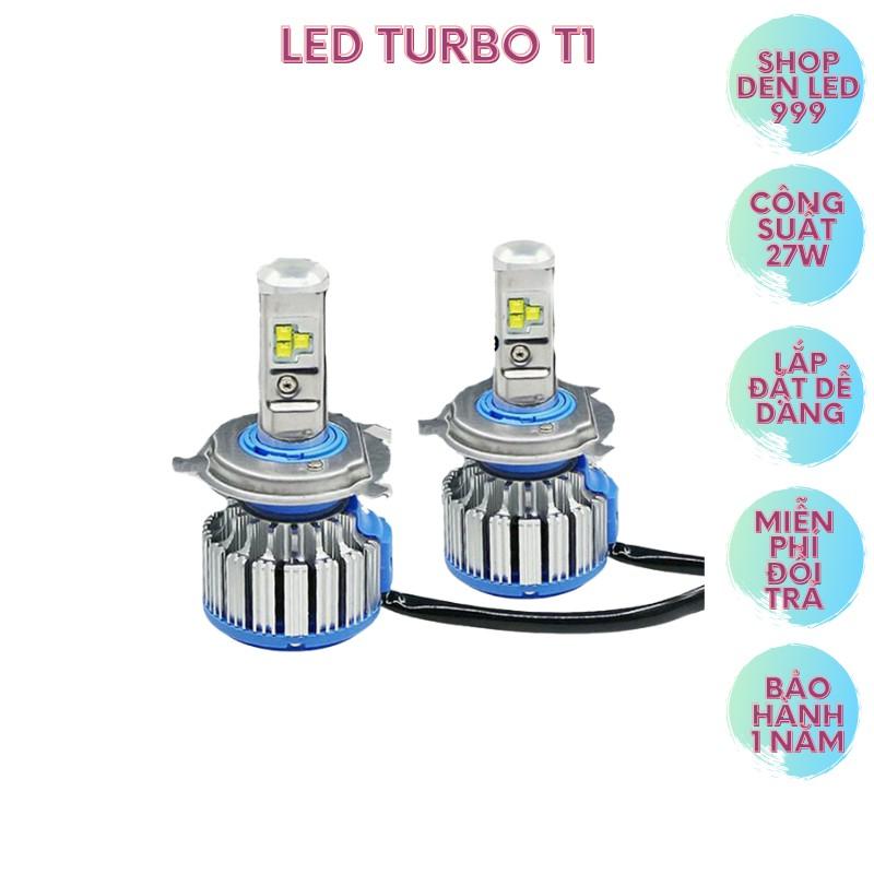 Đèn Pha LED Turbo T1 35w Chân H4 Lắp Xe Máy Sáng Gom Mạnh