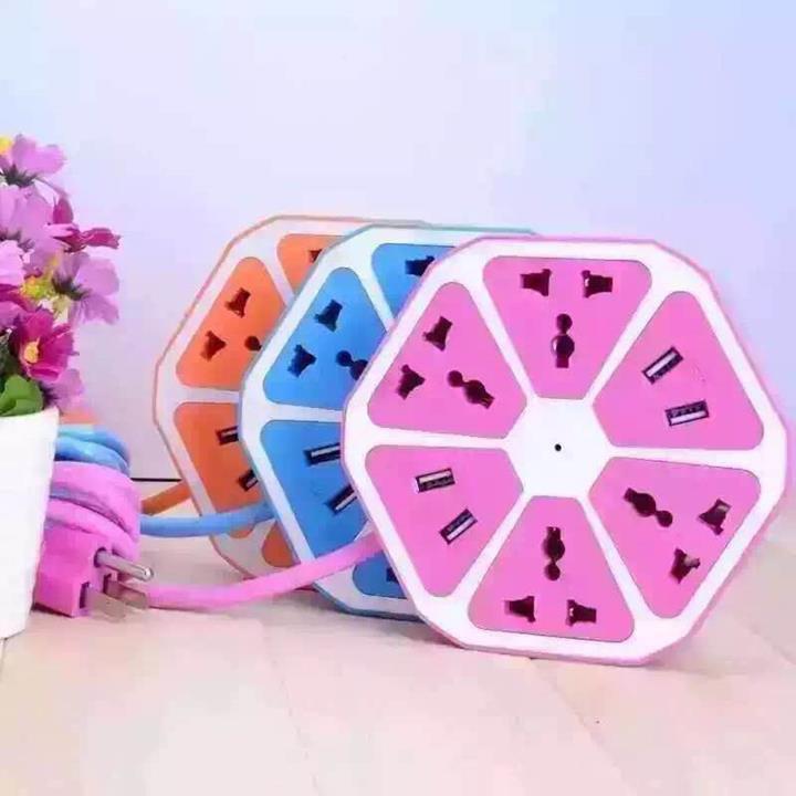 Combo 2 Ổ cắm điện lục giác tích hợp 2 cổng USB - Mẫu mới 2018