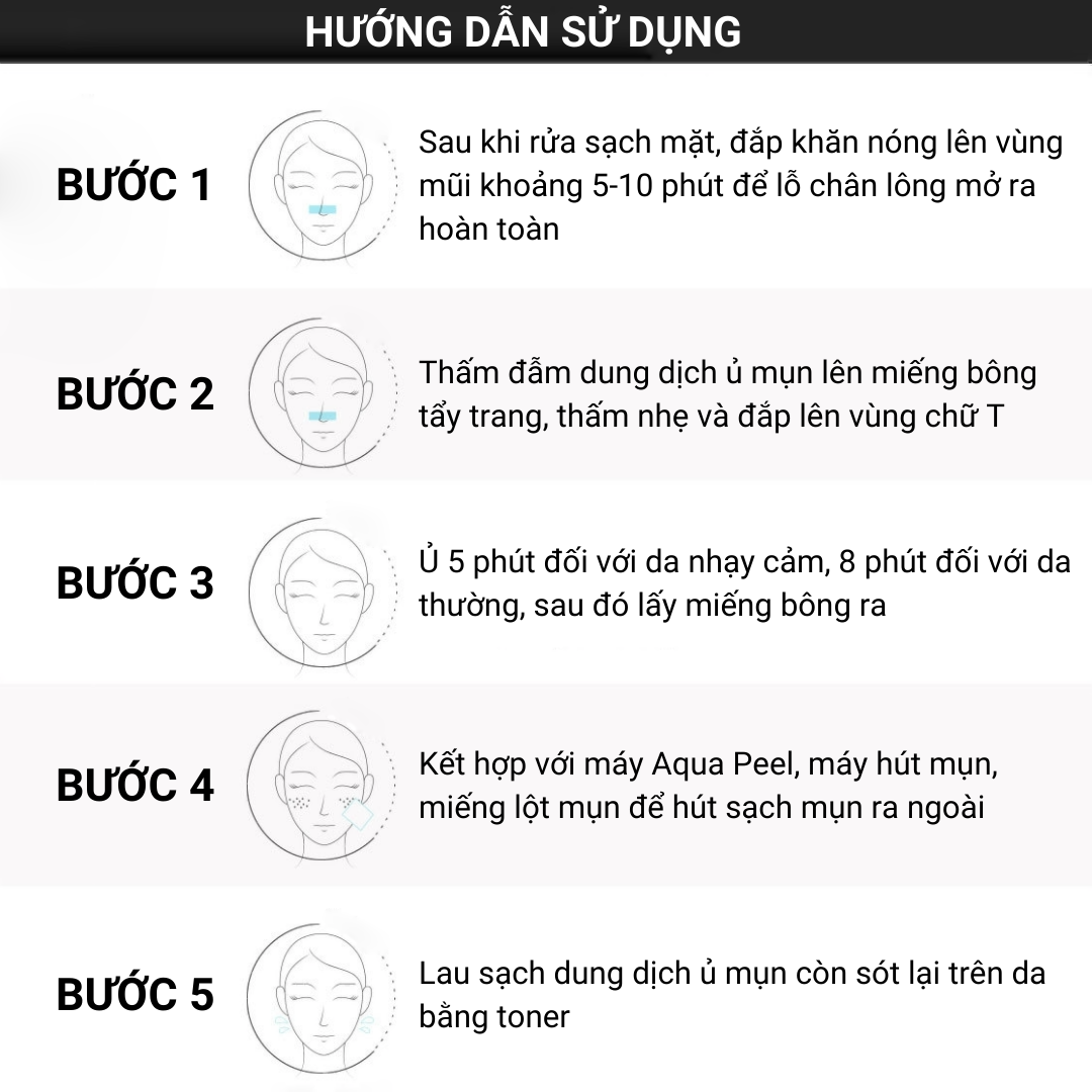 Ủ Mụn Đầu Đen LiBang, Tinh Chất Ủ Mụn Đầu Đen, Mụn Cám, Dung Dịch Ủ Mụn Đầu Đen 150ml