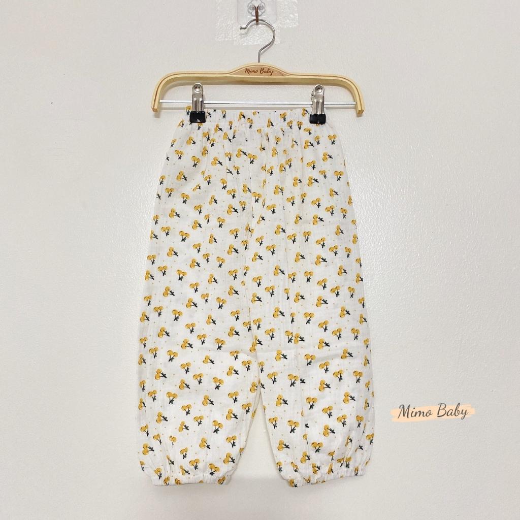 Quần boom chất liệu xô muslin mùa thu đông cho bé trai, bé gái QA41 Mimo Baby