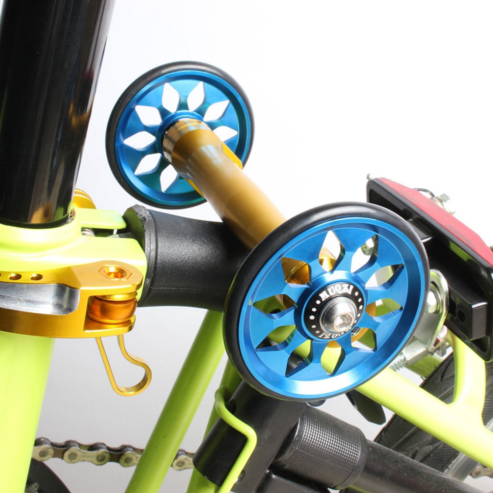 2-4pack 60mm Folding Bike Easy Wheel EZ Wheels for Transport Carry Blue