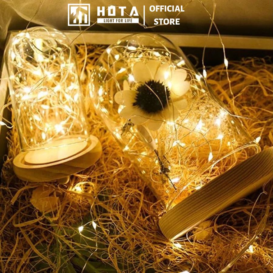 Dây Đèn Led Trang Trí Đom Đóm Dùng PIN Fairylight, Ánh Sáng Vàng