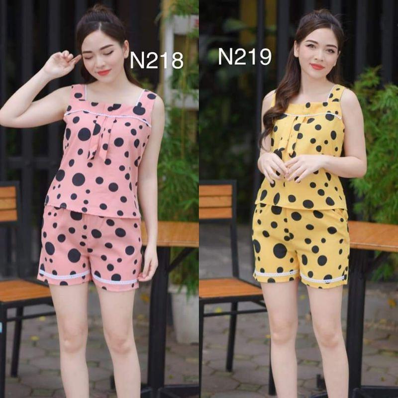 Bộ hai dây bản to clover, quần áo mặc nhà, đồ ngủ ảnh thật đủ size