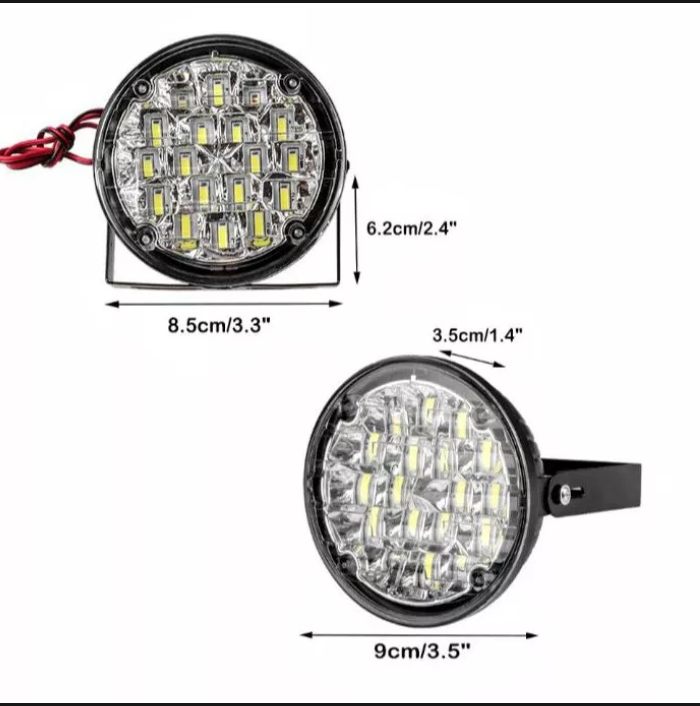 Bộ 2 đèn trợ sáng đèn LED sương mù 18 LED DC12V cho xe hơi ôtô siêu đẹp hàng chuẩn chất lượng
