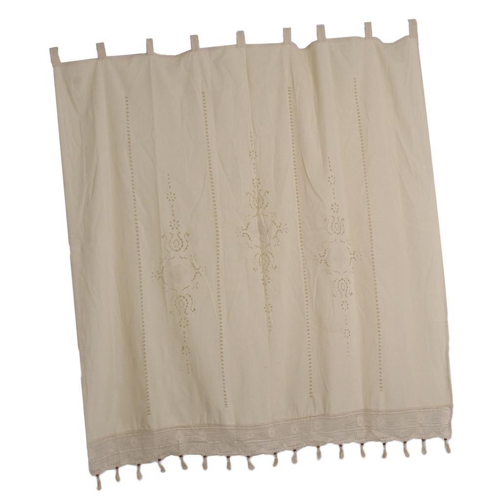 180x180cm Country Lace Crochet Window Curtain  Drape Panel