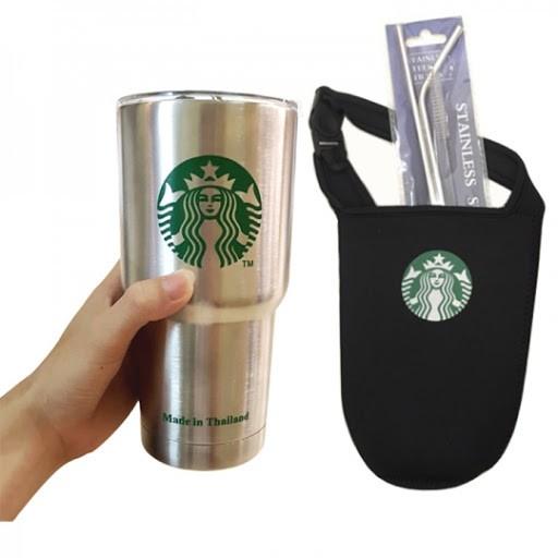 LY GIỮ NHIỆT THÁI LAN 900ML ĐỦ BỘ TÚI VÀ 2 ỐNG HÚT INOX