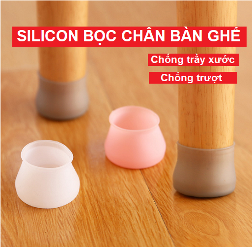 Vỏ bọc chân ghế silicon tiện lợi gọn gàng chống trầy xước nền nhà COMBO 4 cái, 20 cái