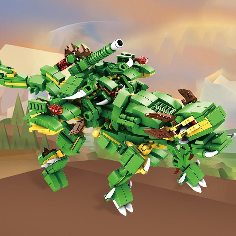 Đồ chơi Lắp ráp Rồng Xanh 12 in 1 - Panlos 633018 Green Dragon - Xếp hình thông minh - Đồ chơi trí tuệ