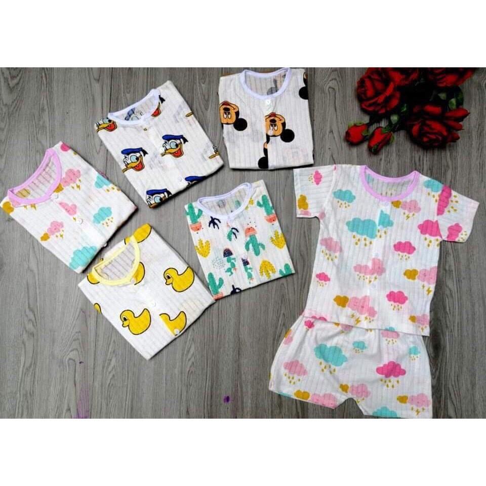 Set 5 Bộ Cotton Giấy Cho Bé Mùa Hè 0-15 Tháng