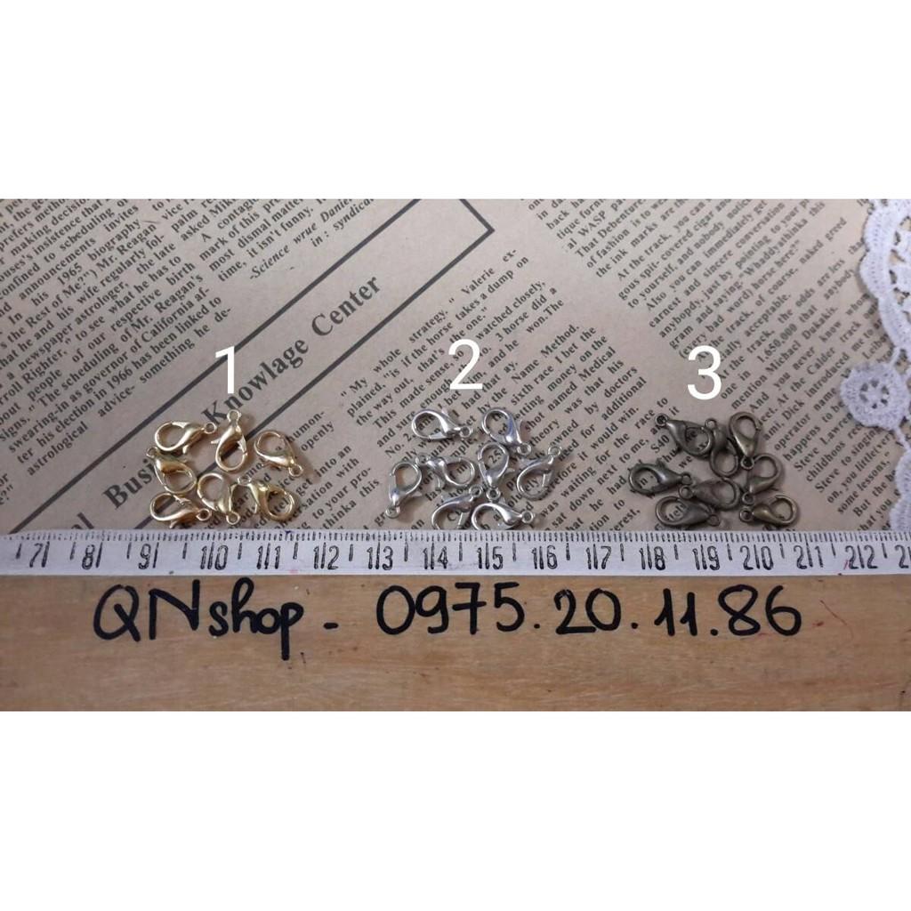 10 Móc càng cua 12mm làm vòng tay vòng cổ handmade