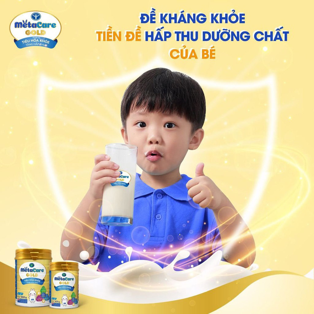 Sữa bột tốt cho bé Nutricare MetaCare Gold 1+, giúp cho bé tiêu hóa khỏe, tăng hấp thu (900g)