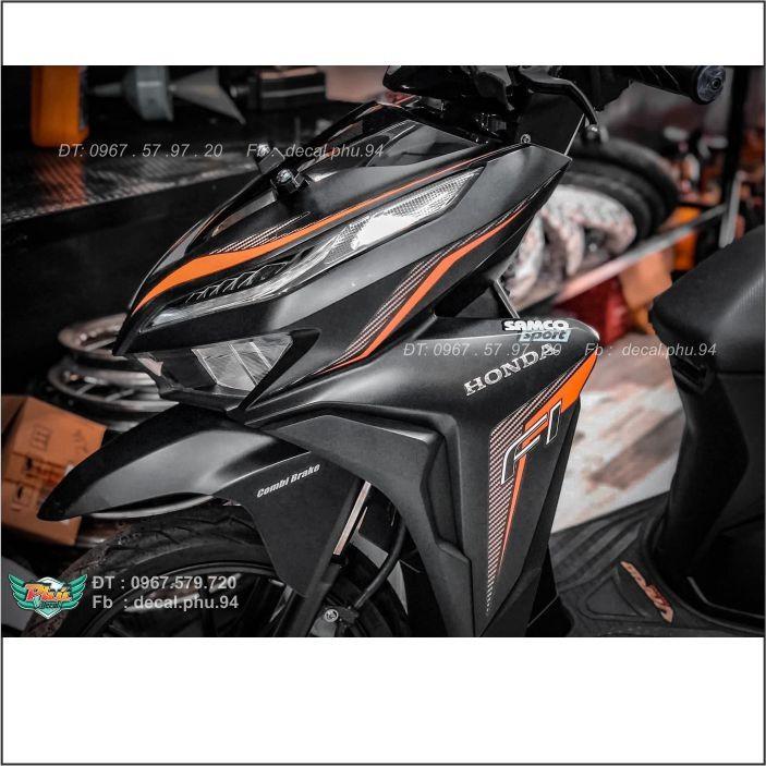 Tem rời Vario đen nhám Cam 2020 -1