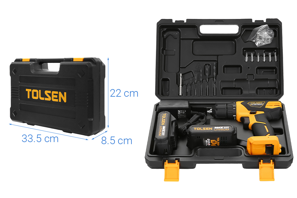 MÁY KHOAN PIN 2 TỐC ĐỘ 10MM 20V TOLSEN- HÀNG CHÍNH HÃNG