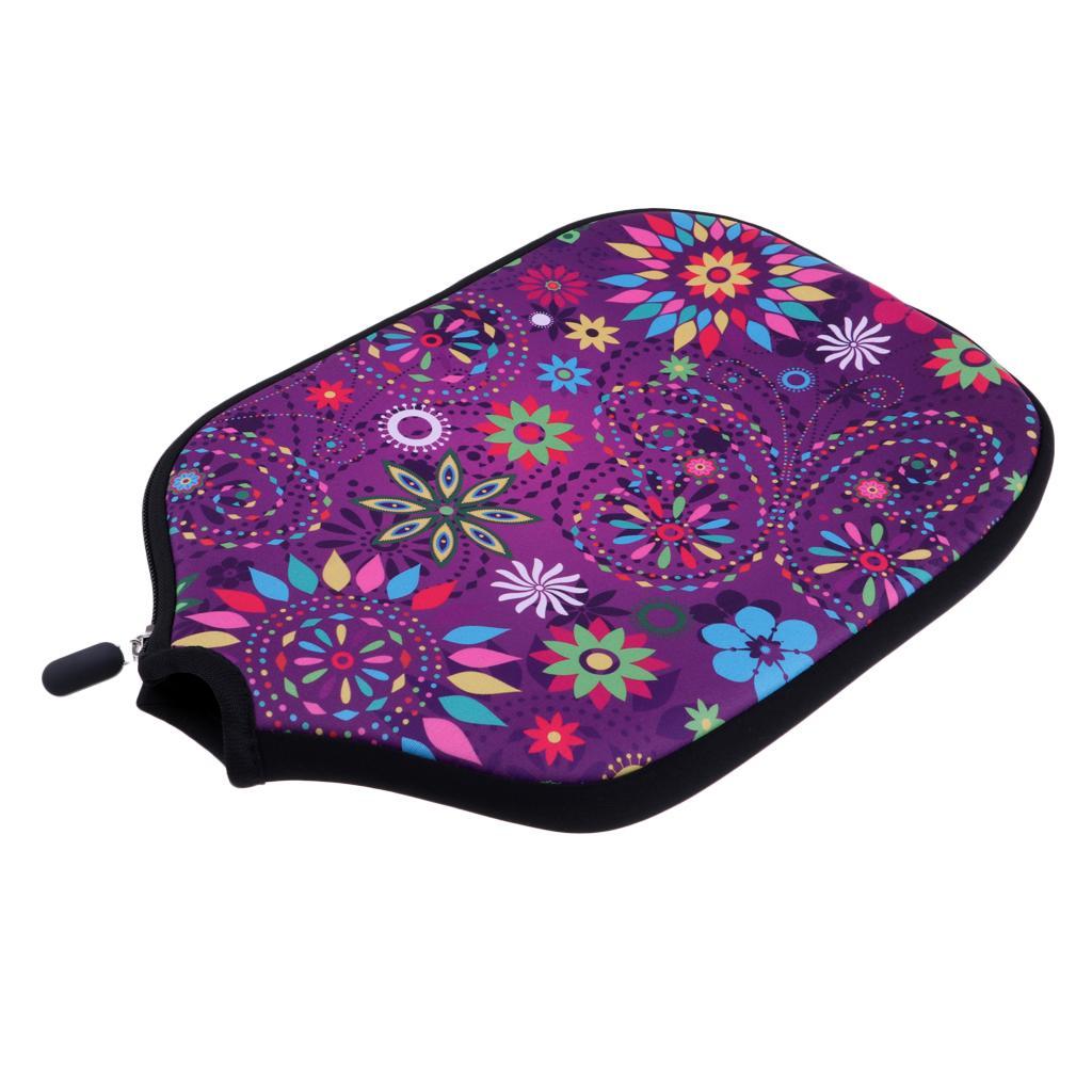2pcs Soft Neoprene Pickleball Paddle Cover Zippered Sleeve Protective Case
