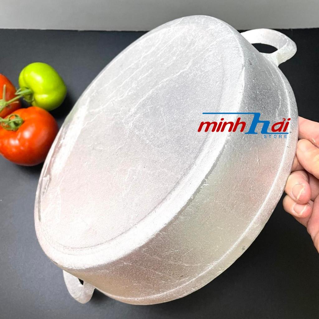CHẢO GANG Đáy bằng - Đúc nguyên khối, dùng xào rau, nấu cơm cháy, bò né, hào sốt.. làm các món ăn truyền thống