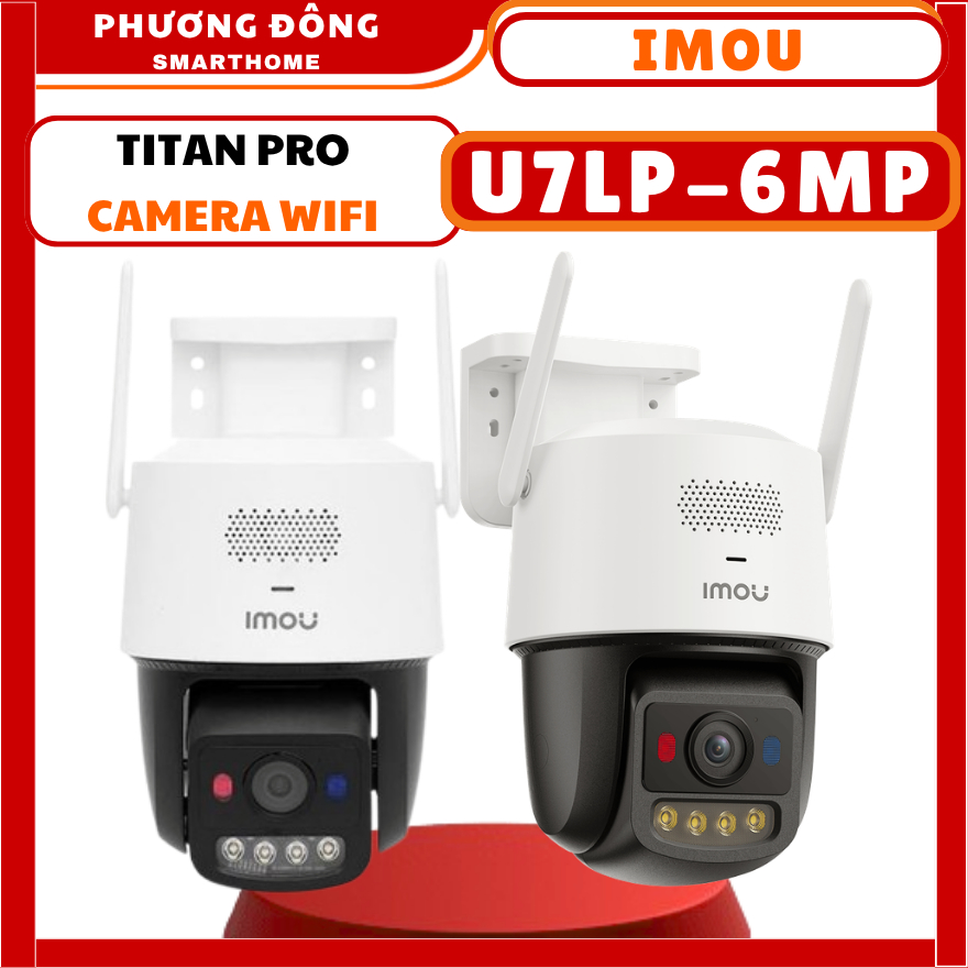 Camera Wifi IMOU Ngoài Trời Titan Pro IPC-U7LP-6V0NE 6M 3K+ Quay 360°, Full Color,Tích Hợp Nguồn và Poe - HÀNG CHÍNH HÃNG