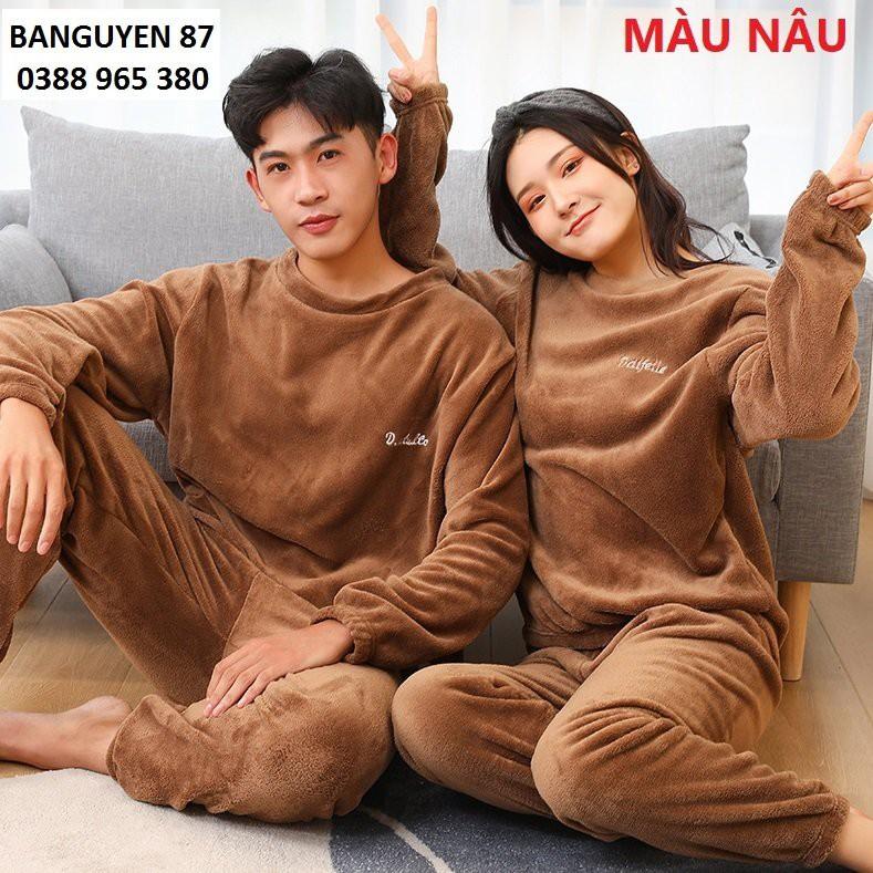 Bộ ngủ mặc nhà - Bộ ngủ lông dày dặn, siêu dễ thương dành cho NAM NỮ