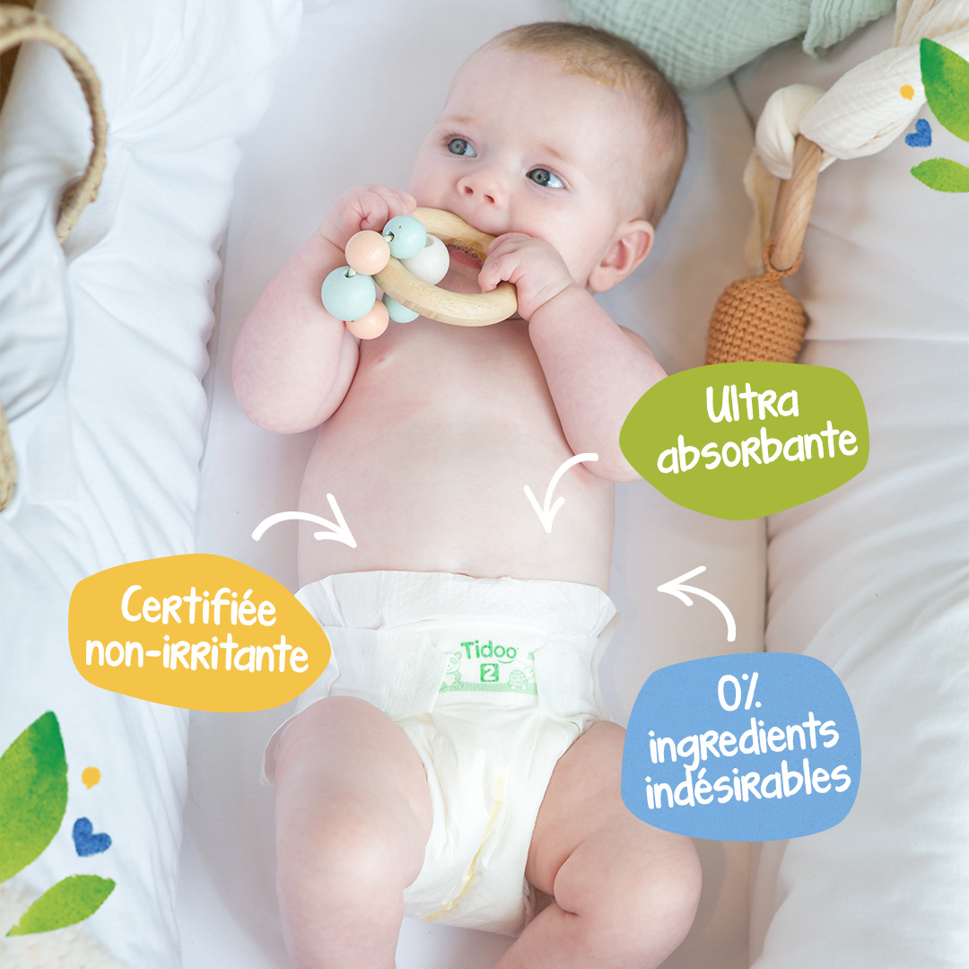 Khăn giấy ướt cho bé không mùi hữu cơ Ultra-soft baby (da nhạy cảm) Tidoo 58 miếng