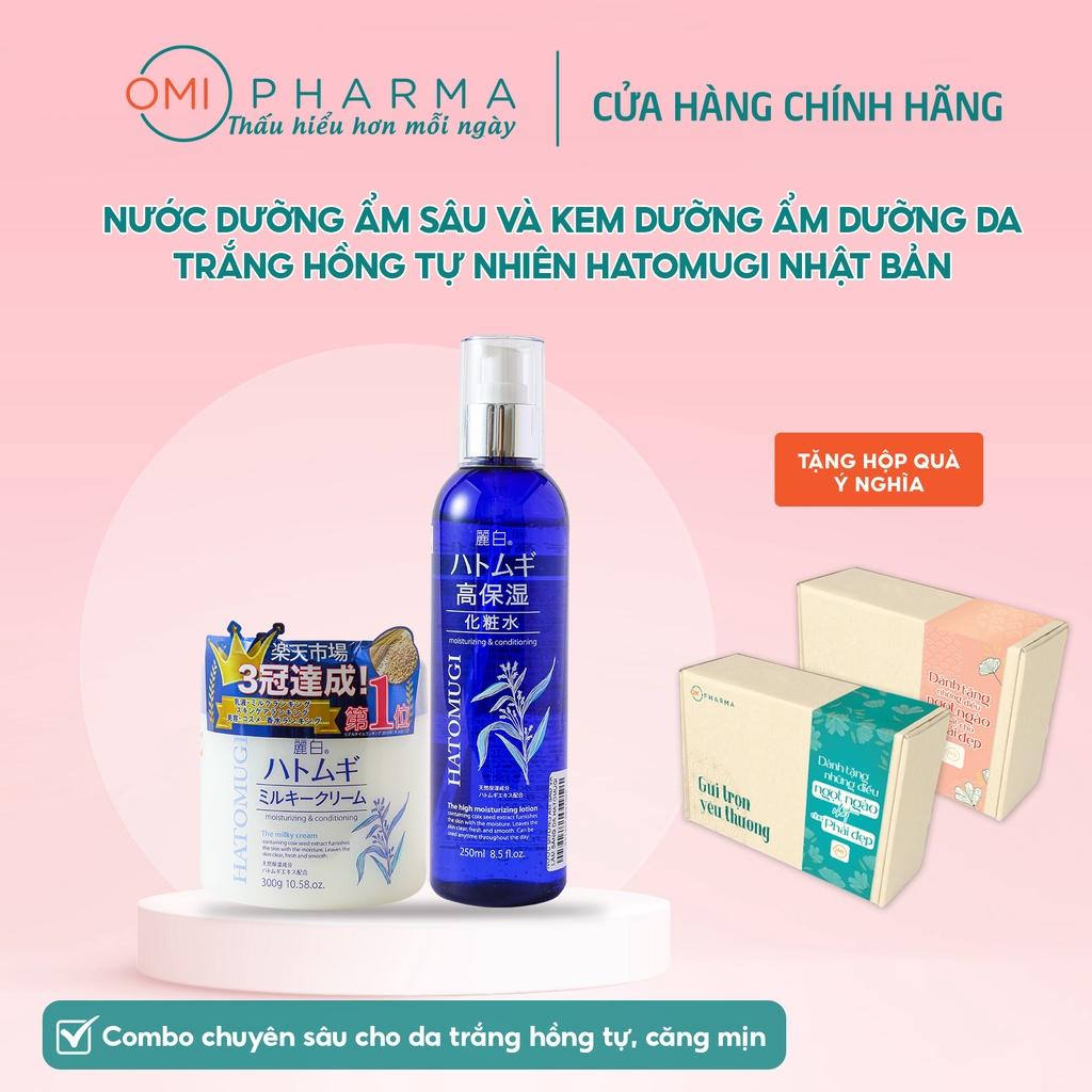 Nước Dưỡng Ẩm Sâu Và Kem Dưỡng Ẩm Dưỡng Da Trắng Hồng Tự Nhiên Hatomugi Nhật Bản