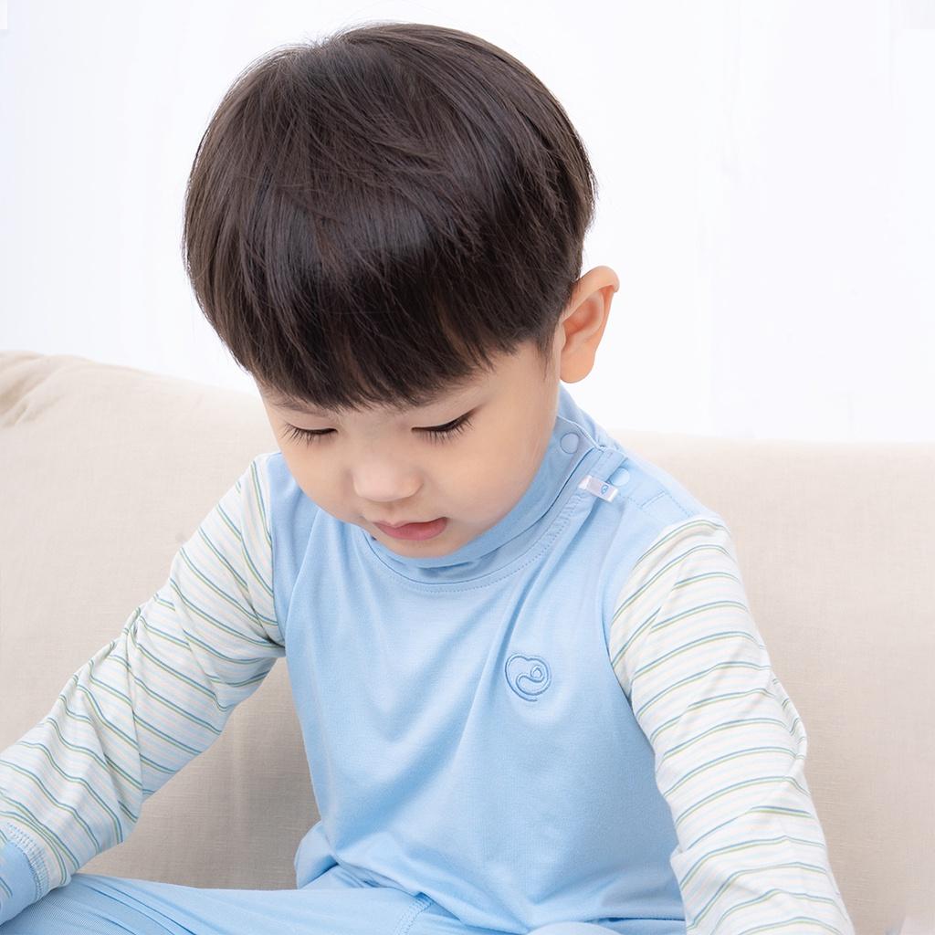 Bộ quần áo cao cổ cài vai dài tay Bambus Zebra BU Baby