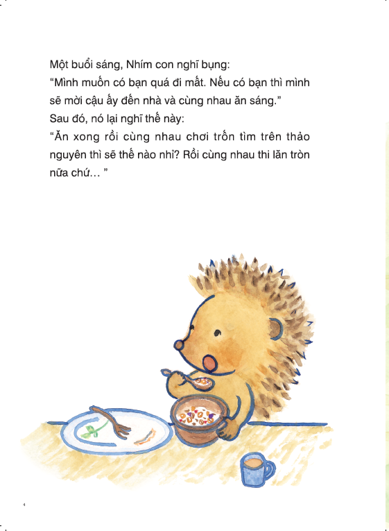Sách cho bé từ 3 tuổi - Phát triển tư duy Chuyện của nhím con