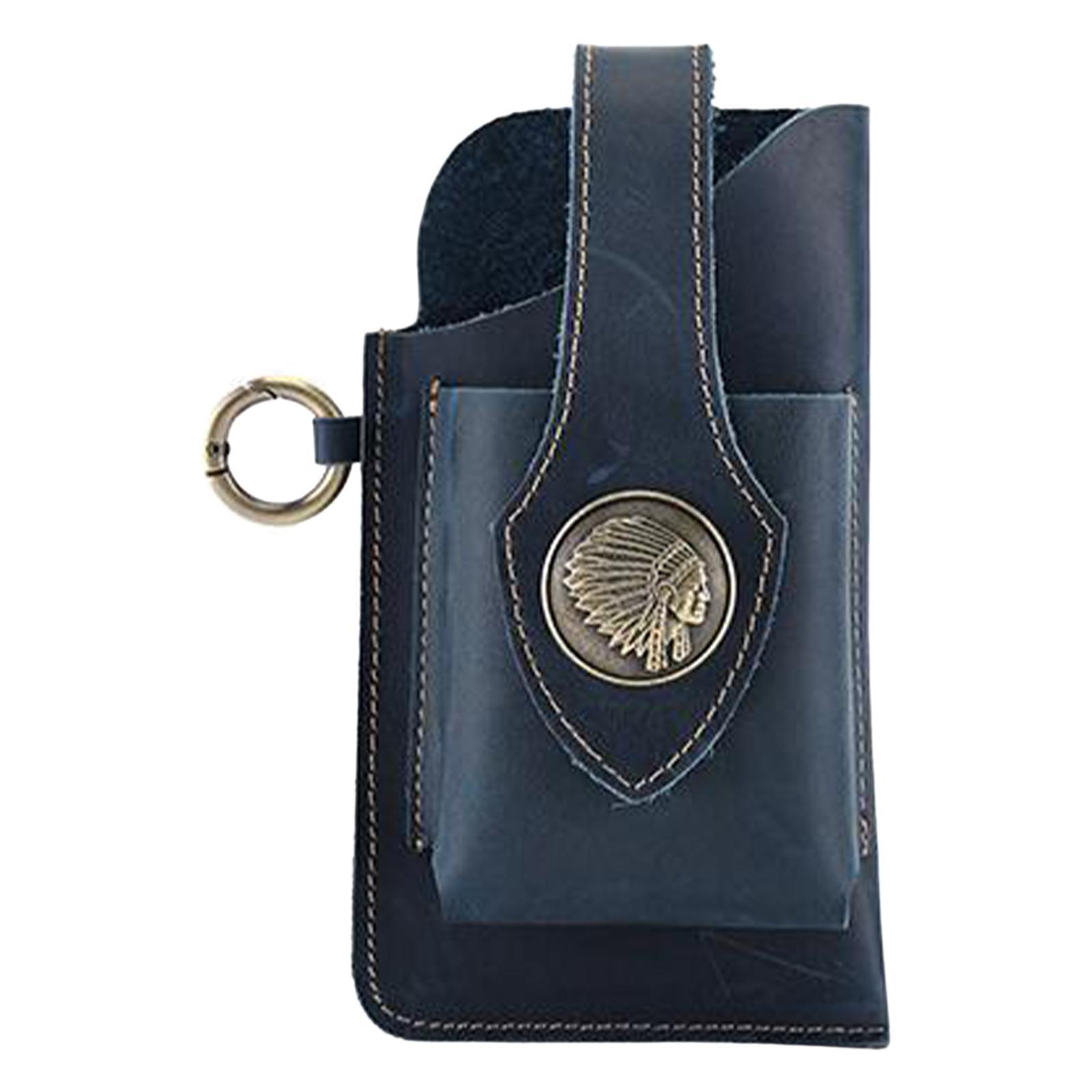 Leather Belt Phone Pouch, Cell Phone Holster, Universal Leather Phone Case with Belt Clip, for Men and Women