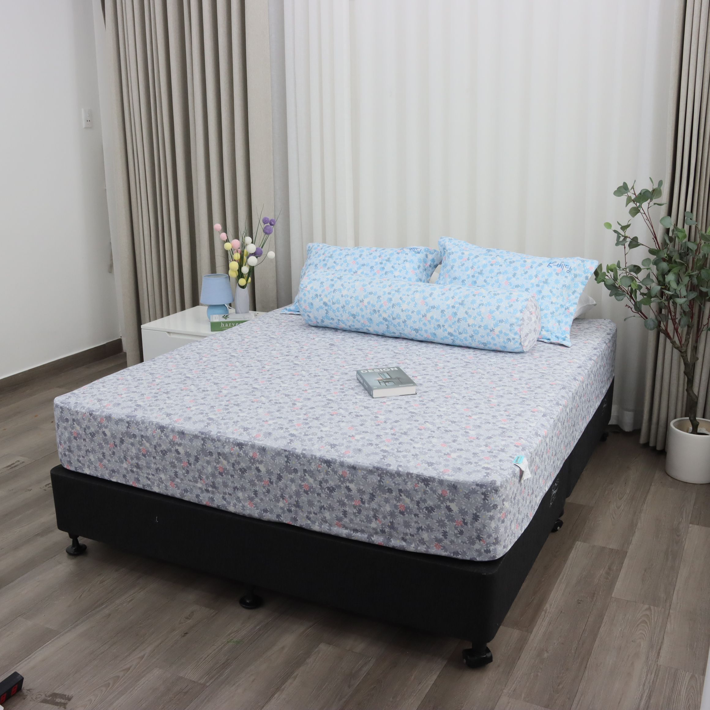 Bộ ga giường K-Bedding KMTP301 chất liệu Microtencel mềm mịn, thoáng mát