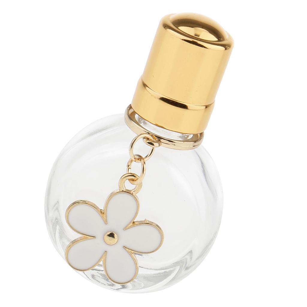 4X 10ml Glass Perfume Essential Oil Bottles Mini Round Aroma Sample Vials