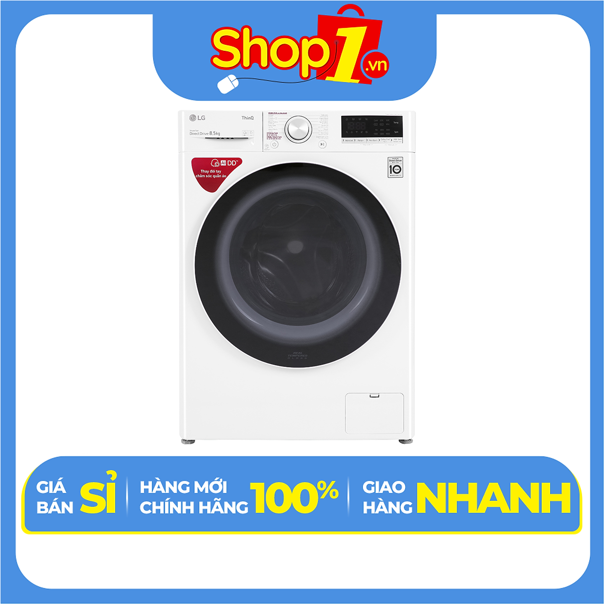 Máy giặt LG Inverter 8.5 kg FV1408S4W - Chỉ giao Hà Nội