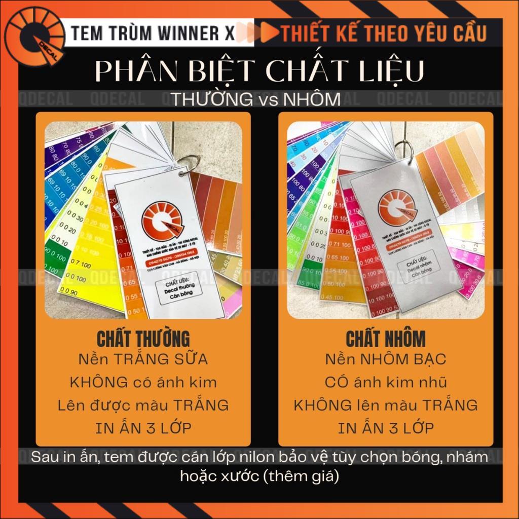 Tem trùm dành cho xe Winner X Ngộ Không style tha thu decal 3 lớp