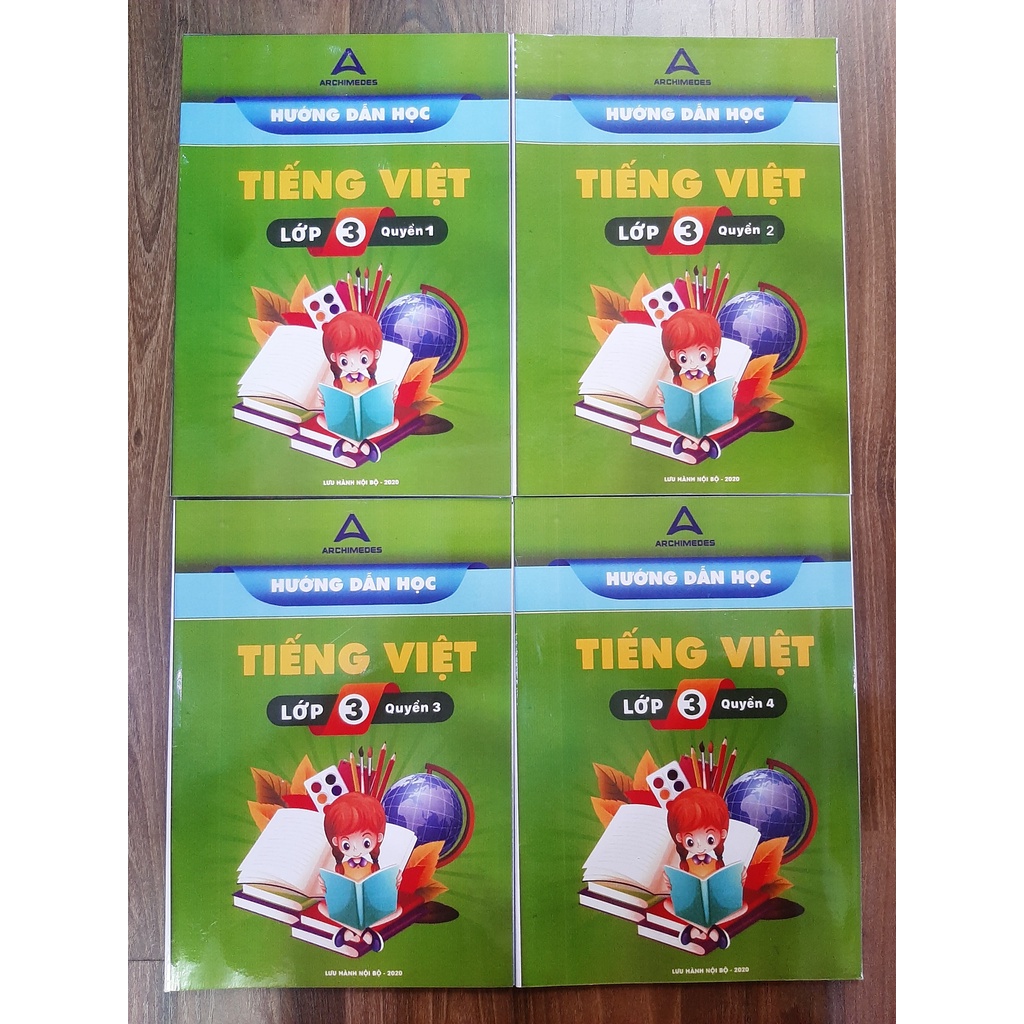 Sách - Combo 4 cuốn Hướng dẫn học tiếng việt lớp 3 ( trường Archimedes school )