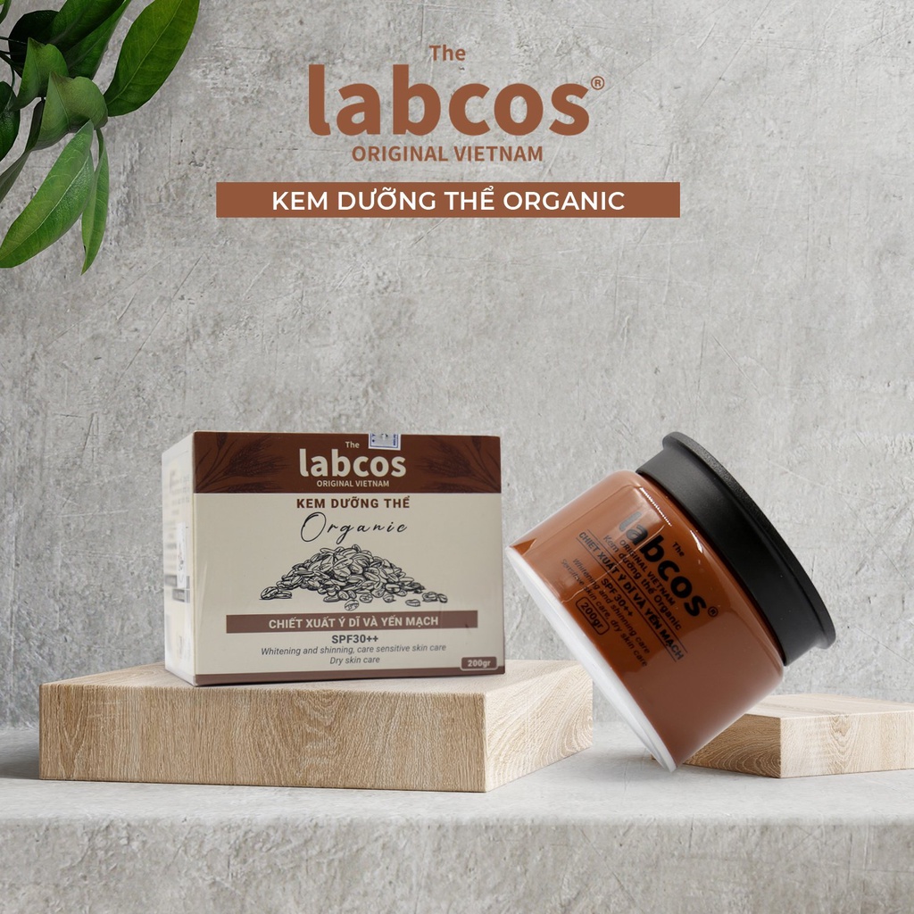 Kem Dưỡng Thể Organic The Labcos Original Chiết Xuất Y Dĩ Yến Mạch Hũ 200gr Chăm Sóc Da Khô Da Nhạy Cảm