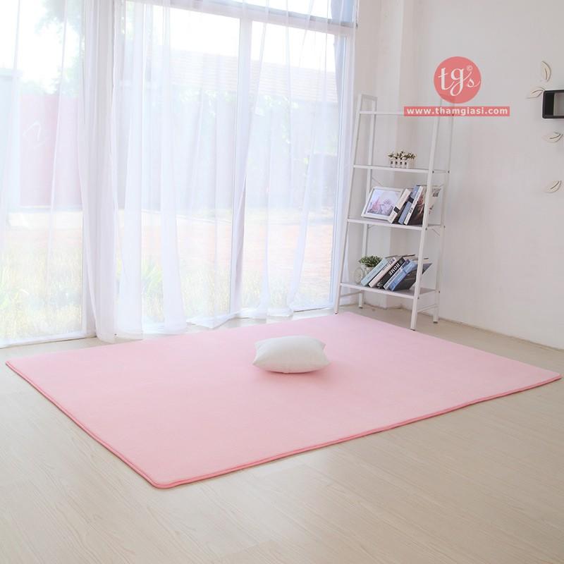 Thảm Nhung Màu Hồng | Thảm Trang Trí Phòng Khách - Phòng Ngủ - Thảm Trải Sofa - Thảm Dành Cho Bé