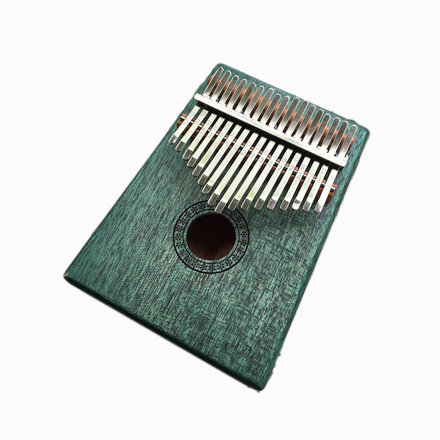 Đàn Kalimba Woim cao cấp 17 phím, Thumb Piano 17 keys - Gỗ vintage xanh lá