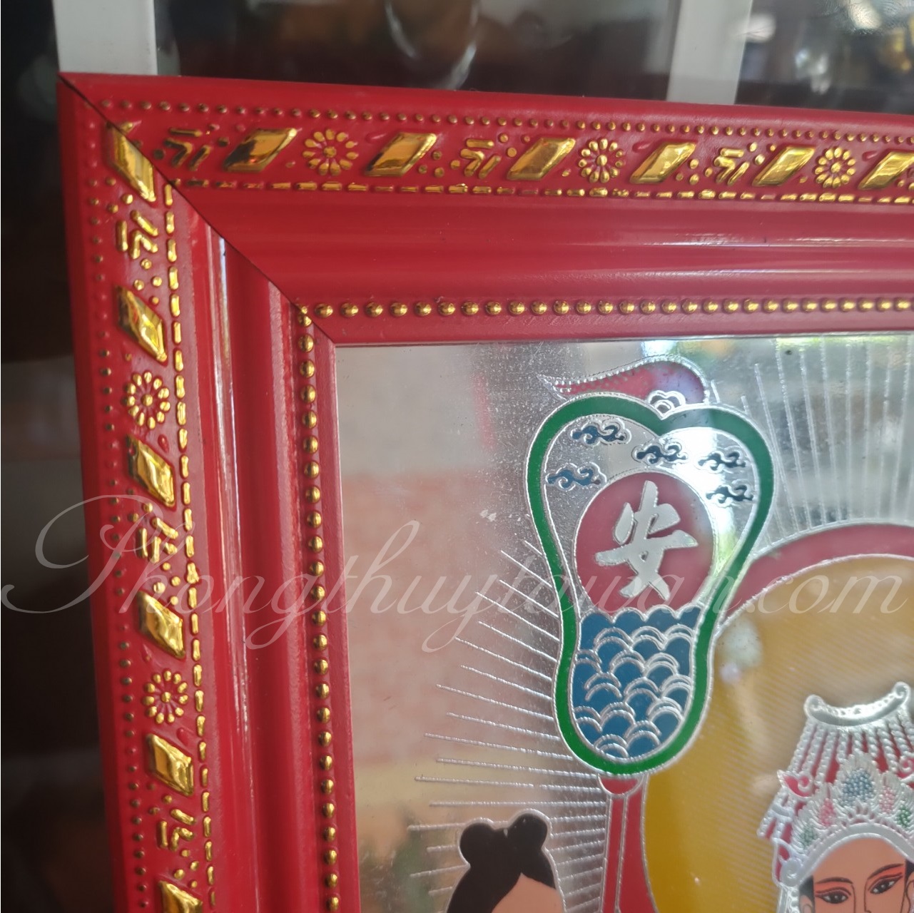 Bài vị Cửu Thiên Huyền Nữ khung đỏ 21cm*28cm