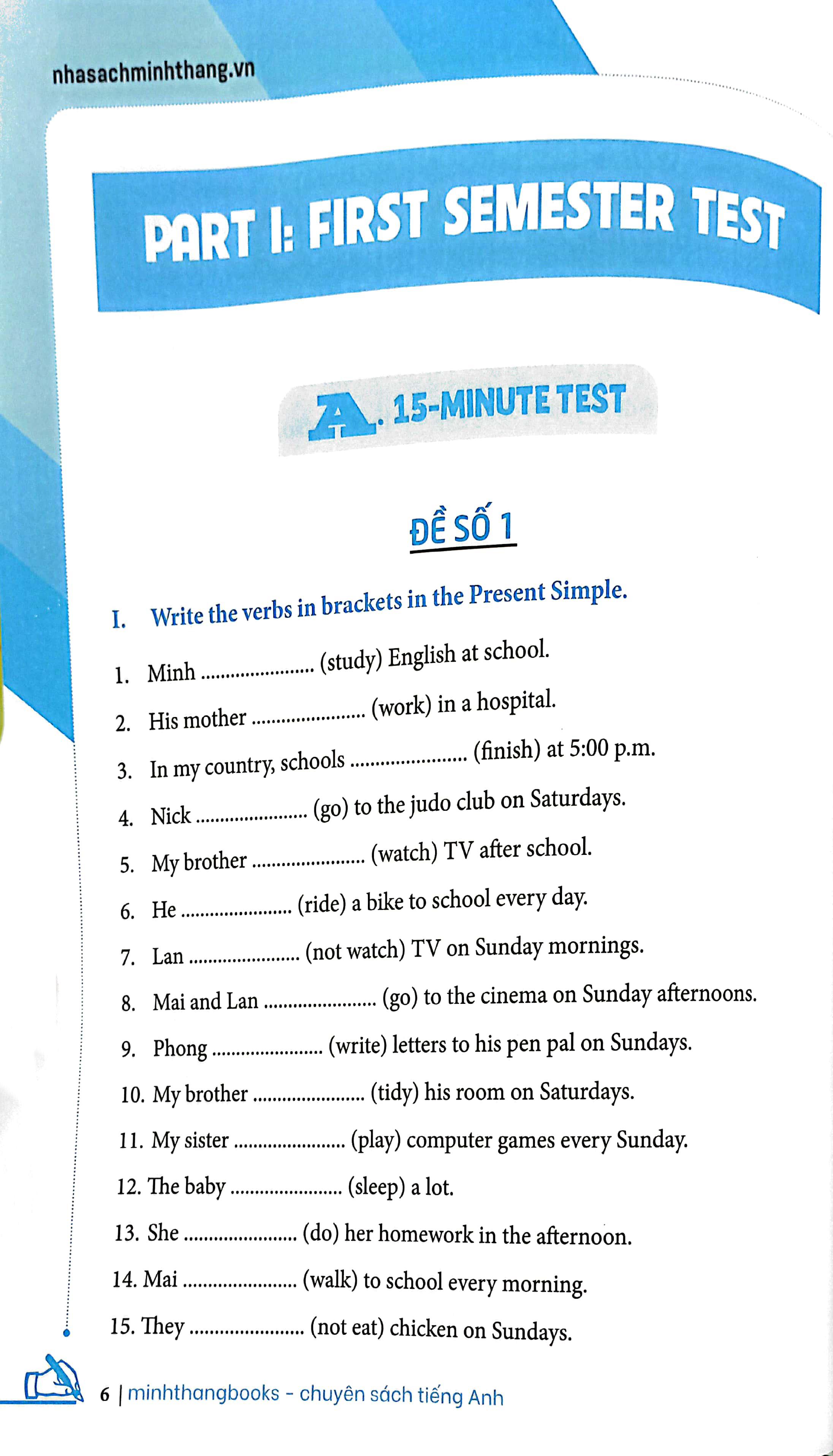 Global Success - Bộ Đề Kiểm Tra Tiếng Anh Lớp 6 - Tập 1 (Có Đáp Án)