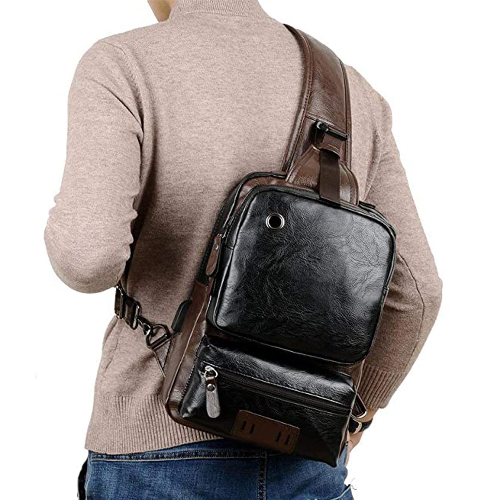 Men's Sling Bag Handbag Anti-Theft Shoulder Pack for Camping Outdoor Sports Travelling