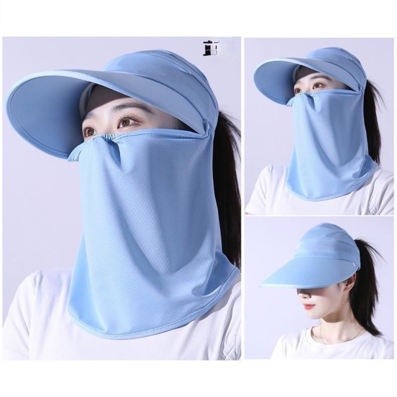 Nón khẩu trang chống nắng UPF50+ MAS00305 Mũ Nữ Đẹp dn19111307 Ninja Fullface Kèm Khẩu Trang Lưới Vải Co Giãn Thoáng Khí Có Thể Gấp Gọn Đi Phượt Dã Ngoại Golf Unisex Đa Năng Chống Tia UV Cao Cấp