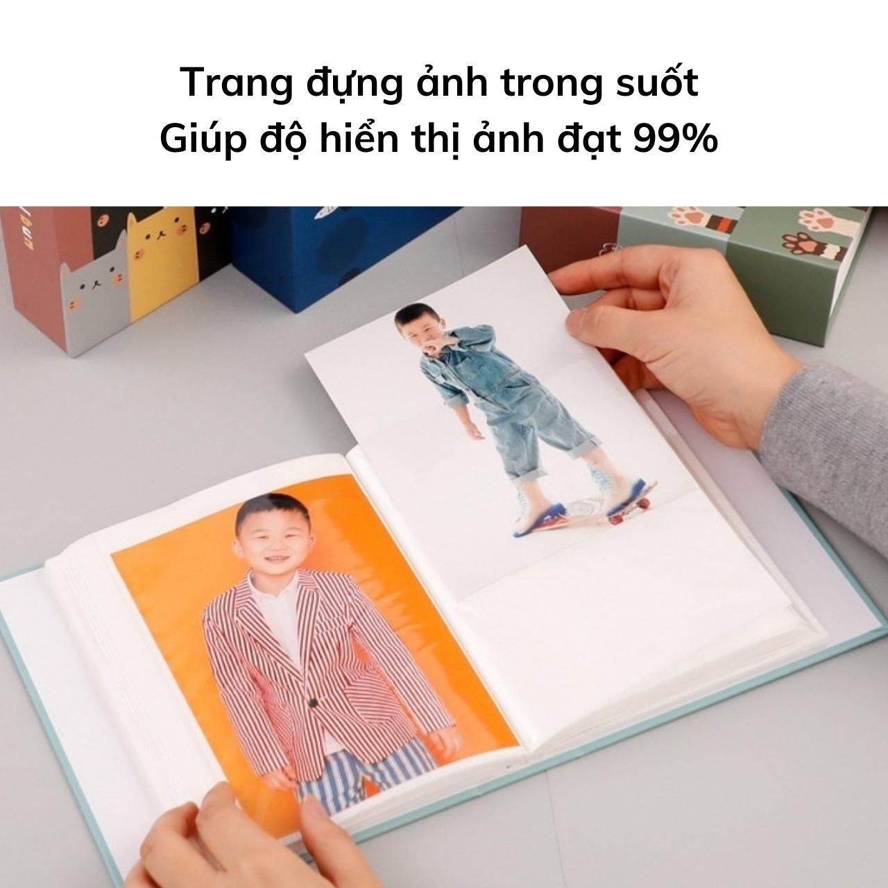 Album ảnh 10x15 đựng 100 tấm bìa giấy cứng giữ ảnh cho con, ảnh gia đình, quà tặng ý nghĩa