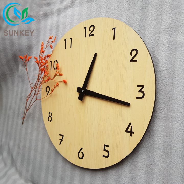 Đồng Hồ Treo Tường Handmade- Đường Kính 30cm - Kim Trôi - Trang Trí Tường, Nhà Cửa - Bảo Hành 1 Năm