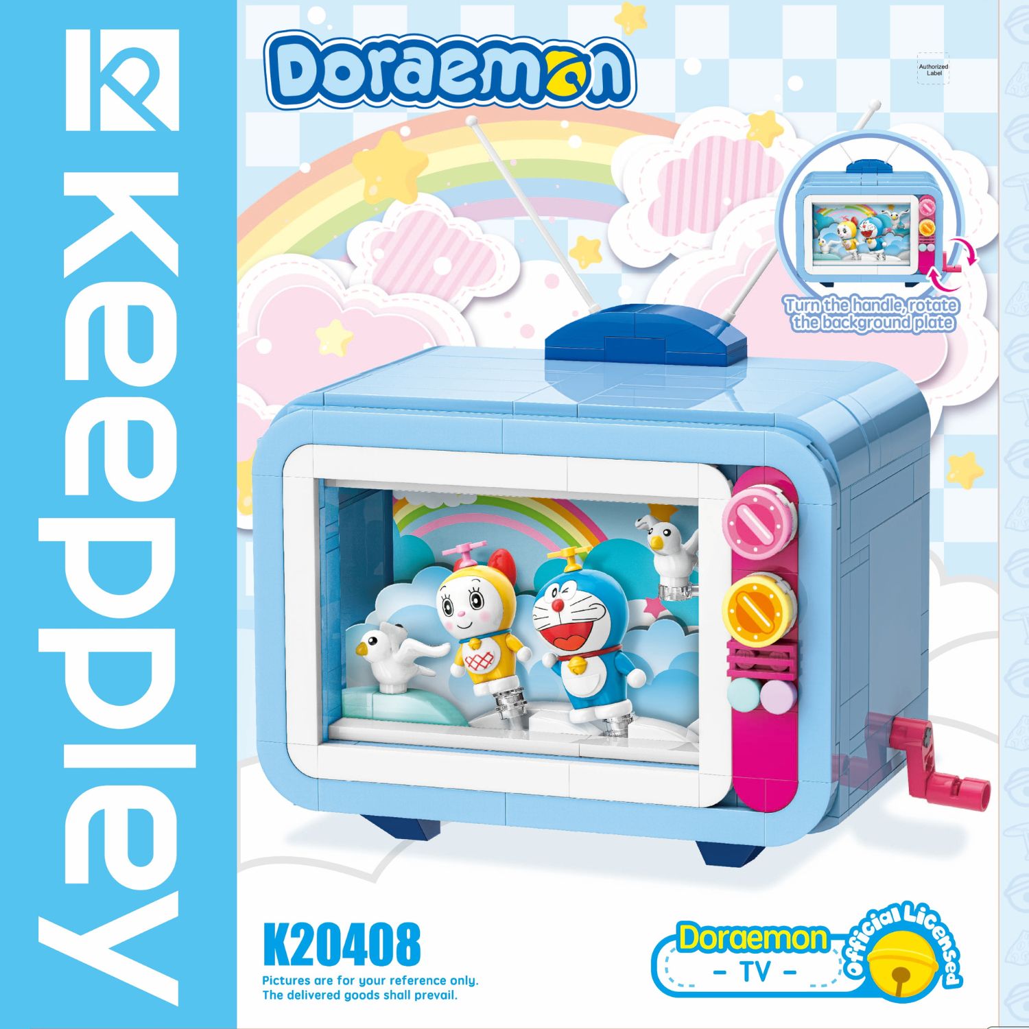 Đồ Chơi Lắp Ráp KEEPPLEY Doraemon Music TV K20408 - Tivi Phát Nhạc Building Block - Herbie Toys