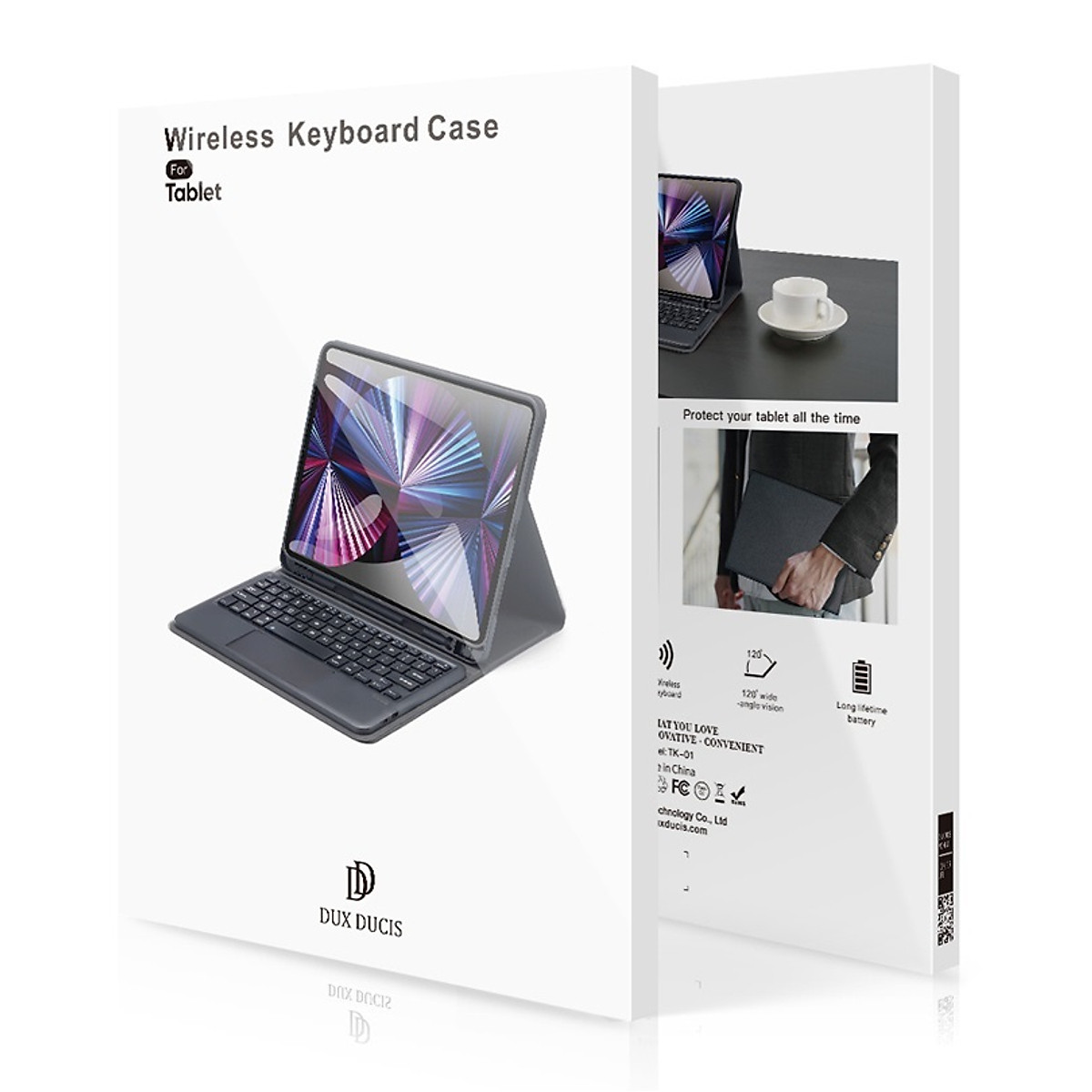 Bao da kèm bàn phím cho iPad Pro 11 2022 M2 chính hãng Dux Ducis có bàn di chuột TrackPad, có ngăn để bút - Hàng chính hãng