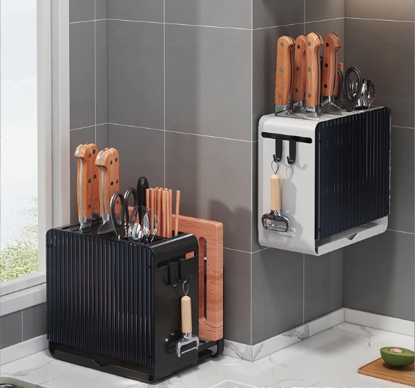 Kệ đựng dao thớt để bàn hoặc treo tường Carbon Steel