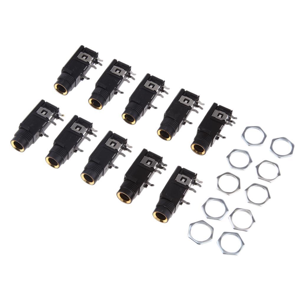 20 Pieces 4PIN 1/4inch 6.35mm Female Socket Mono  Connector