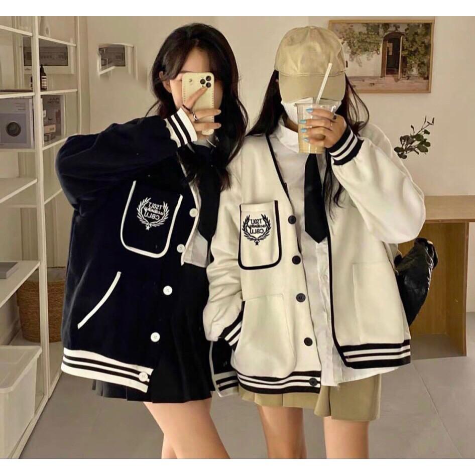 Áo khoác Cardigan viền CBLU cá tính, xinh xắn, cute phong cách mới nhất, áo khoác ngoài nữ thu đông hot trend basic