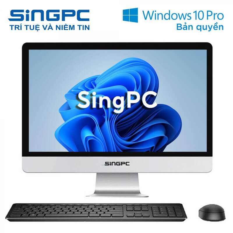 Máy tính All In One SingPC M19B370-W ( Core i3/4GB/SSD 128GB/18.5&quot;/Windows 10 Pro)- Hàng chính hãng